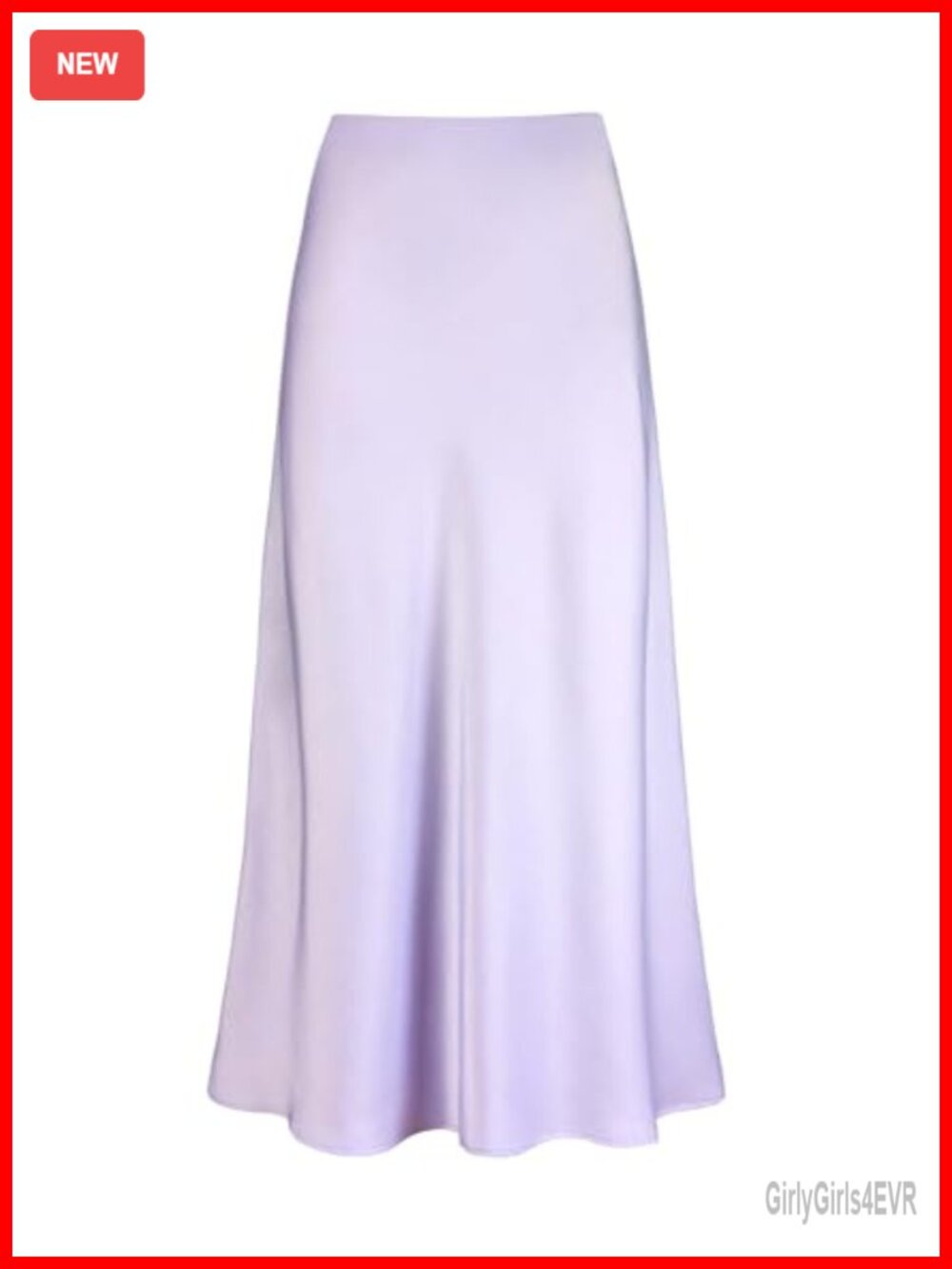 Women's High Waist Satin Maxi Skirt A-Line Ruffled Hem Silky Long Skirt